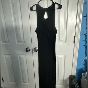 Long black casual dress